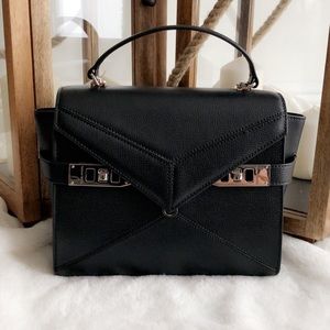 NWT Henri Bendel Black Uptown Satchel - small/mini